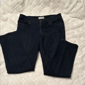 LOFT Dark Navy Straight Leg Classic Denim Jeans size 8